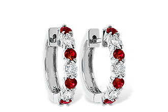 A001-03291: EARRINGS .64 RUBY 1.05 TGW