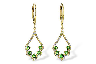A190-09673: EARR .64 GREEN GARNET .98 TGW