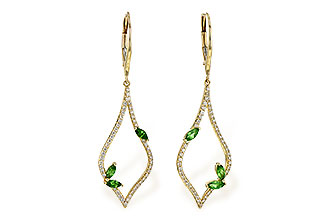 A190-15164: EARR .42 GREEN GARNET .77 TGW