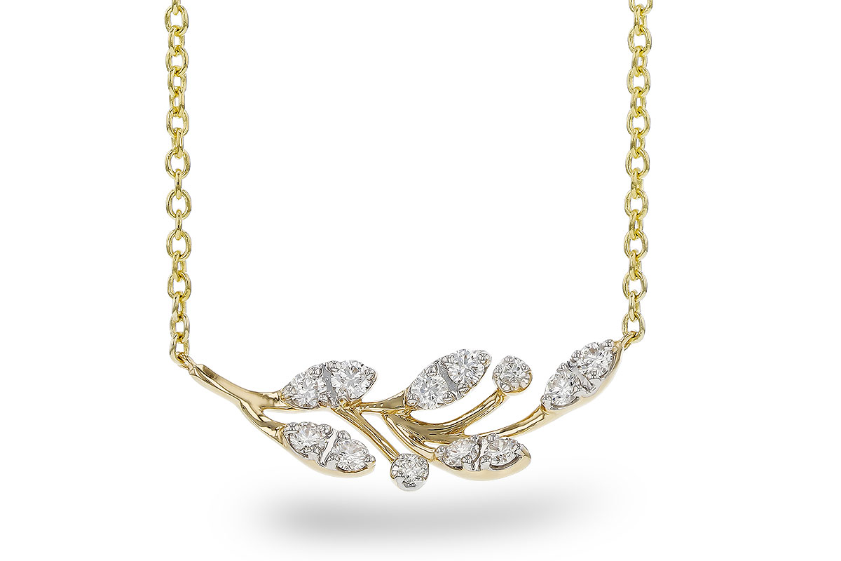 B274-66909: NECKLACE .32 TW (18")