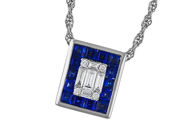 B274-71500: NECKLACE .84 SAPPHIRE TW 1.02 TGW