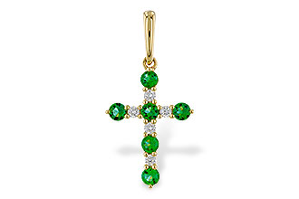 C274-66046: PENDANT .27 TW EMERALD .35 TGW