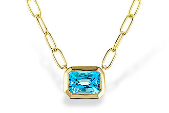 C274-69709: NECKLACE 1.20 SWISS BLUE TOPAZ (18")