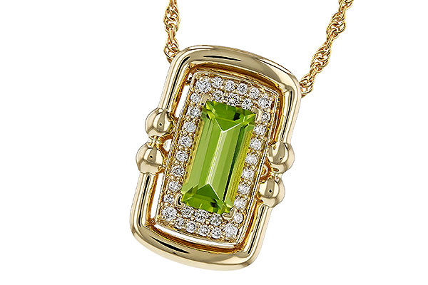 C274-72391: NECKLACE .72 PERIDOT .84 TGW (8x4MM PER)