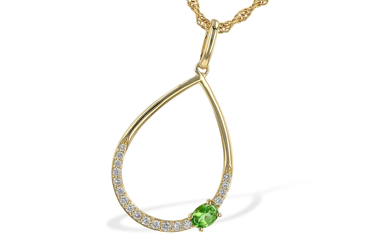 D190-16955: NECK .17 GREEN GARNET .26 TGW