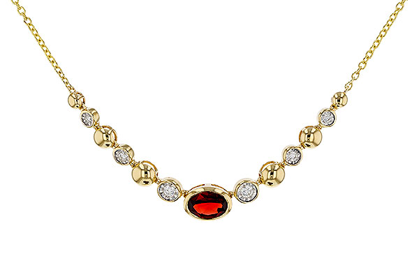 D274-71482: NECKLACE .88 GARNET 1.00 TGW (17")