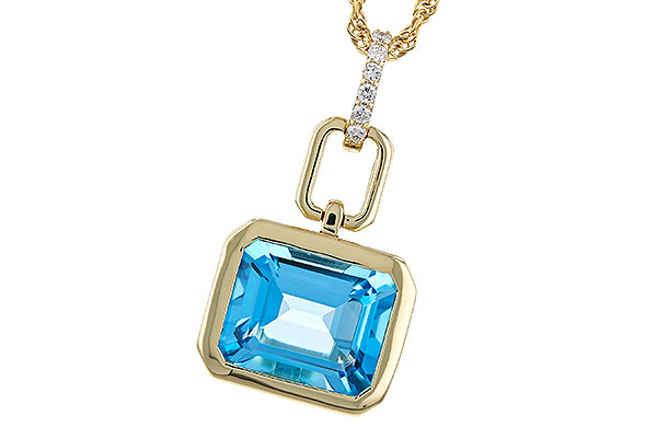 E274-67900: NECKLACE 3.26 BLUE TOPAZ 3.30 TGW (10x8MM BT)