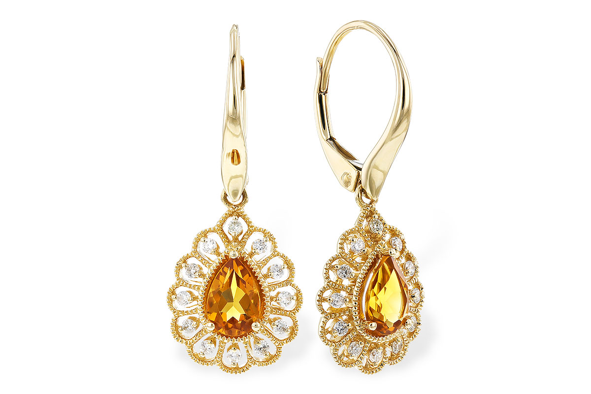 F273-76073: EARR .74 TW CITRINE .90 TGW