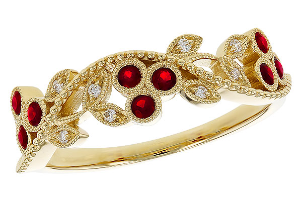 F274-72364: LDS DIA RG .22 RUBY TW .28 TGW