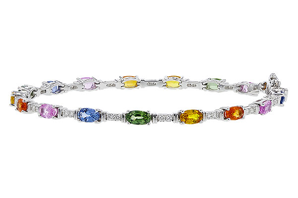 G274-66073: BRACELET 4.76 MULTI-COLOR SAPPH 5.08 TGW (7")