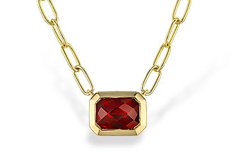 G274-69700: NECKLACE 1.45 GARNET (18")