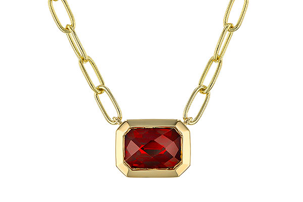 G274-69700: NECKLACE 1.45 GARNET (18")