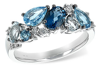 H189-18809: LDS RG 2.05 BLUE TOPAZ 2.16 TGW