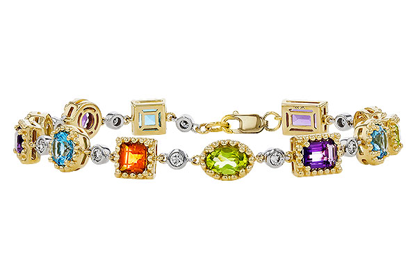 H274-72400: BRACELET 4.63 SEMI-PREC (AMY,BT,CIT,PER) 5.05 TGW