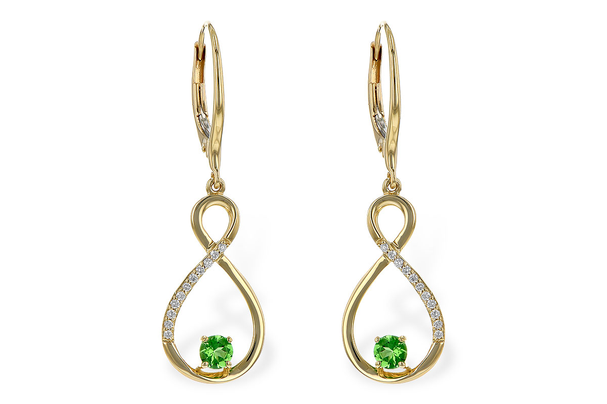 K272-82363: EARR .32 GREEN GARNET .40 TGW