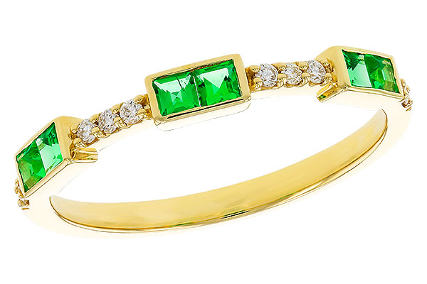 K274-68791: LDS WED RG .23 TW EMERALD .30 TGW