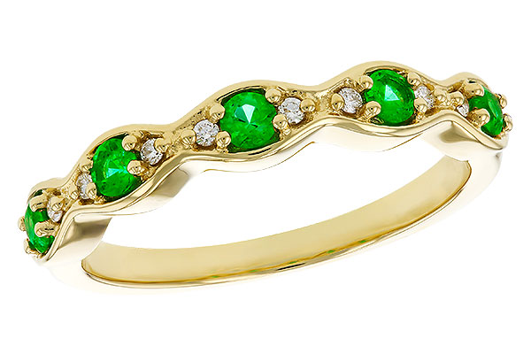 K274-72372: LDS WED RG .21 TW EMERALD .27 TGW