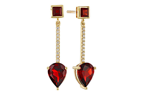 L274-66009: EARRINGS 2.70 TW GARNET 2.77 TGW