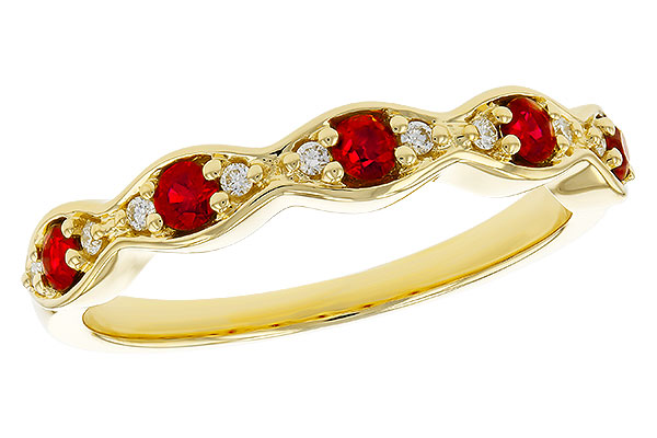 L274-72381: LDS WED RG .28 RUBY .34 TGW