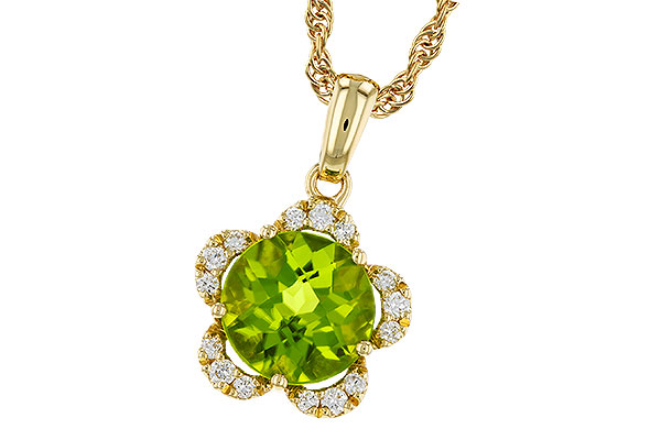 M274-72372: NECKLACE 2.16 PERIDOT 2.28 TGW (8MM RD)